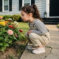thumbnail image 5 of STQ Toddler Wide Toe Box Shoes:Girls Barefoot Shoes,Baby First Walking Shoes Canvas Casual Preschool Flat Comfort Non Slip Lightweight Outdoor Beige Glitter Toddler Size 10, 5 of 8