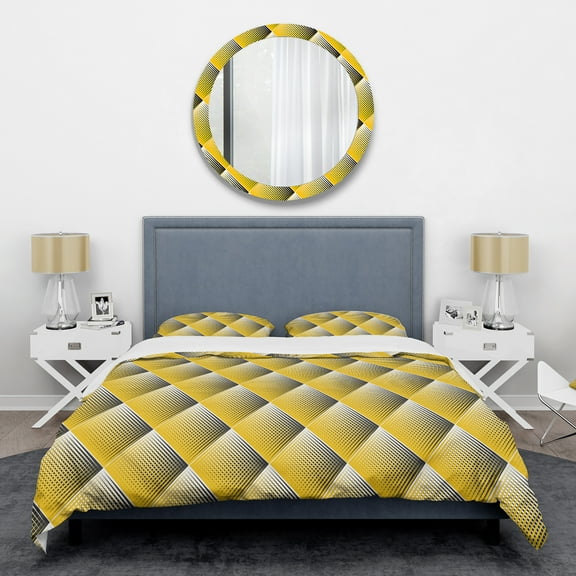 Designart 'Rhombus Retro Geometric ' Mid-Century Modern Duvet Cover Set