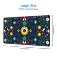 thumbnail image 2 of Rateoe Colorful Mexican Flower Print Mouse Pad - Extended Large Gaming Mousepad,Non-Slip Stitched Edge,16x29.5 Inch, 2 of 8