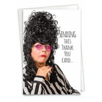 NobleWorks Funny Thank You Greeting Card with 5 x 7 Inch Envelope (1 Card) Excellent Manners C10256TYG