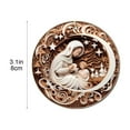 thumbnail image 3 of Ornamento Navideño Católico, Árbol de Navidad, Figura de Belén, Adornos para Hogar, Doble Capa de Cristal, Metal y Madera, para Salón, 3 of 7