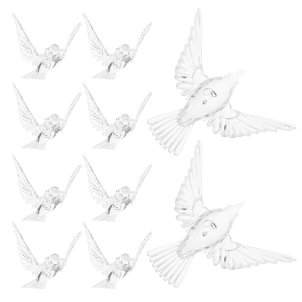 20 piezas decoración de colibrí, colgante de adorno de colibrí acrílico transparente, decoración de pájaro encantador