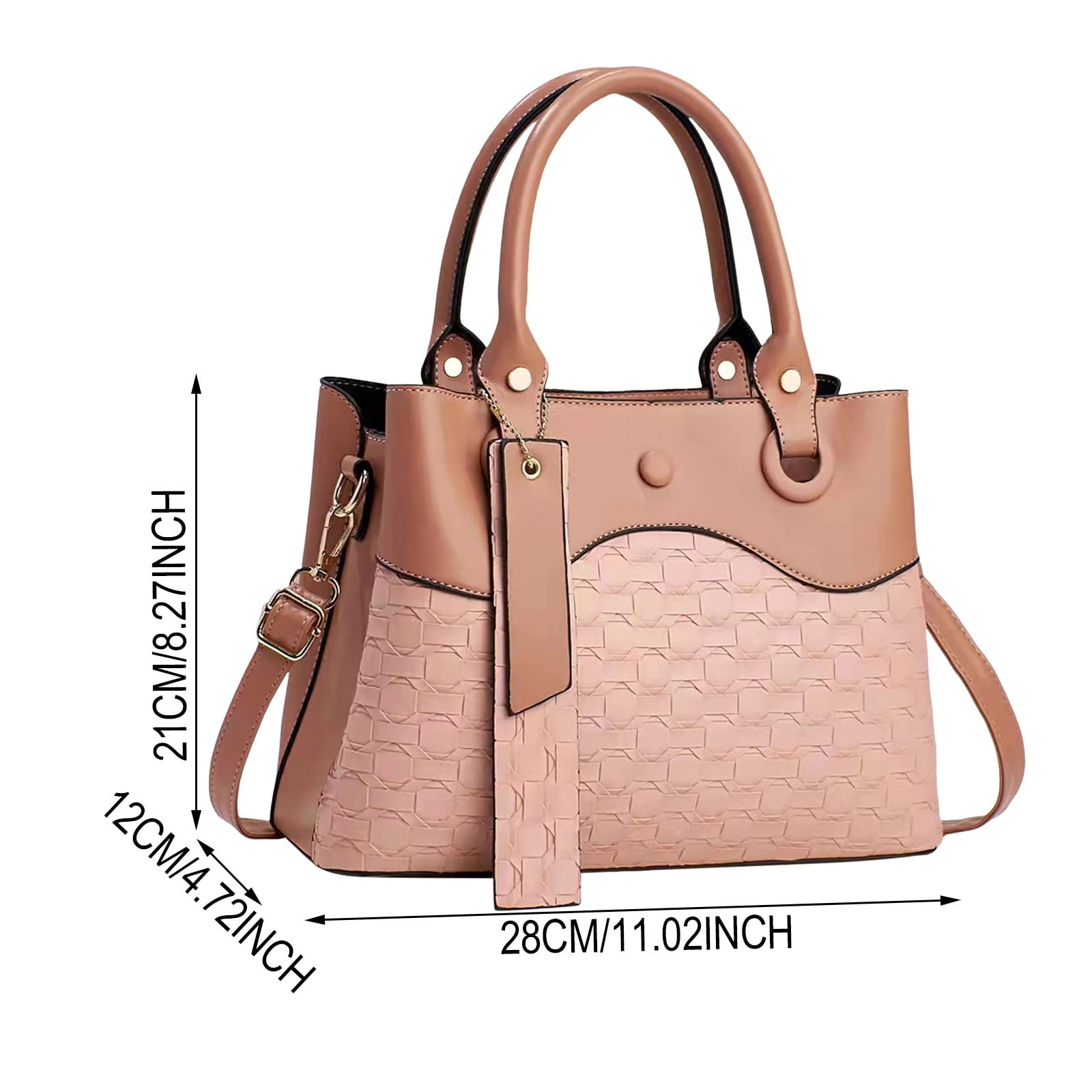 Medium Tote Bag for Women Purse Satchel Handbags PU Leather Top-handle with Adjustable Strap