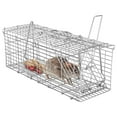 thumbnail image 2 of Foldable Rat Trap Cage Humane Live Rodent Trap Cage Galvanized Iron Mice Mouse Control Bait Catch with Detachable L Shaped Rod, 2 of 8