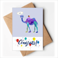 thumbnail image 1 of Camel Purple Bird Blue Cartoon Blue Wedding Cards Congratulations Greeting Envelopes, 1 of 3