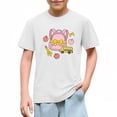 thumbnail image 4 of Juslio Girls Cute Shirts Short Sleeved Tops Comfortable, Breathable Crew Neck Casual T Shirts Sizes 2-18, 4 of 9