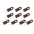 thumbnail image 1 of Abbracc 10Pcs Detachable Zip Fixer Zipper Tags Repair Pull Tab Brown 2.5x1.5cm, 1 of 9