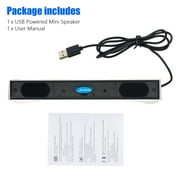TSV USB Computer Speakers for Desktop or PC, Mini Clip-on Laptop Sound Bar Stereo Wired PC Speakers for TV Desktop Laptop Tablets Monitor Notebook