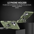 thumbnail image 3 of Phone Case for iPhone 16 Case, iPhone 16 Phone Case Built in 360 Rotating Ring Stand, Luxury Heavy Duty Armor Hard PC Soft TPU Slim Phone Case for iPhone 16 - Green, 3 of 10