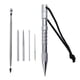 thumbnail image 1 of Juego de costura de paracord, juego de agujas de coser, agujas Marlin Pic, para tejer a mano, 17 cm 6 piezas de plata, 1 of 6