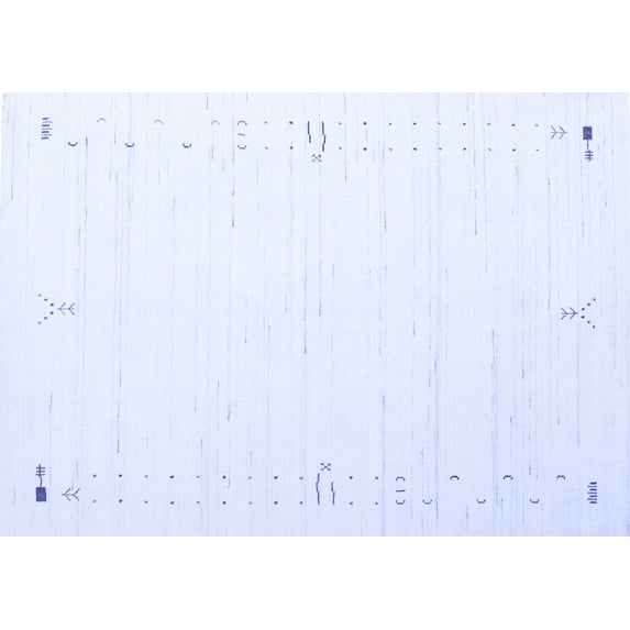 Ahgly Company Indoor Rectangle Solid Blue Modern Area Rugs, 2' x 5'