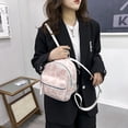 thumbnail image 4 of Retro Fashion Flower Backpacks Nylon Girl Small School Bag Rucksack (Pink), 4 of 10