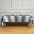 thumbnail image 5 of Efavormart 5 Pack | 54"x108" White and Black Buffalo Plaid Rectangle Vinyl Tablecloth, PVC Plastic Checkered Spill Proof Tablecloths | Disposable Waterproof Tablecloths, 5 of 11