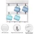 thumbnail image 6 of 3 Tier Wood Mug Rack Wall Mounted Coffee Cup Organizer Hanging Storage Rack, 6 of 7