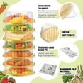 thumbnail image 4 of 12 Pack Heavy-Duty Reusable Gold Round Plastic Serving Trays with Clear Lids and 24 Count 12 Inch Deli Wax Paper Sheets, 4 of 7