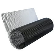 Dcenta Car Grill Mesh Sheet Black Painted Aluminum Alloy Grille Mesh Roll Automotive Grille Insert Rhombic Hole Black