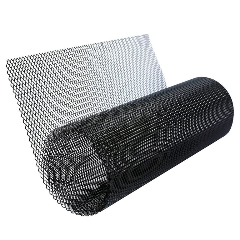 Car Grill Mesh Sheet Black Painted Aluminum Alloy Grille Mesh Roll  Automotive Grille Insert Rhombic Hole Black