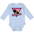 thumbnail image 3 of Inktastic California with Triangle and Palm Trees Boys or Girls Long Sleeve Baby Bodysuit, 3 of 5