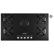 Gas On Glass Cooktop with Sealed Burners, Tempered Glass Table with 1 Ultra Fast Burner, Easy to Clean, 36 in , Abba Appliances