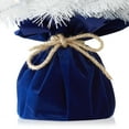 thumbnail image 6 of 2FT Pre-Lit Artificial Mini Christmas Tree, White Tabletop Tree with White Lights and Velvet Bag, 6 of 7
