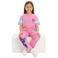 thumbnail image 5 of Spider-Man Girls' Athletic Front & Back T-shirt with Embroidery & Straight Leg Fleece Pants, 2-Piece, Sizes 4-16, 5 of 12