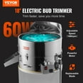 thumbnail image 3 of VEVOR Electric Bud Trimmer, 18'' Electric Leaf Trimmer Machine with 60W Adjustable Speed, Tillable Trimmer with Stainless-Steel Blades,Bud Leaf Trimmer Mesh Bag & Hand Pruner Included for Leaves,Bud, 3 of 9