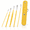 Yellow, variant on Ear Wax Removal Kit,Professional Double-Headed Ear Pick Earwax Removal Tools,Ear Cleaner Earwax Removal Tool with Portable Keychain PU Leather Case