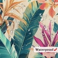 thumbnail image 3 of Tropical Colorful Palm Leaf Shower Curtain, Tropical Floral Leaves Hawaiian Botanical Jungle Plant Bathroom Curtain, Waterproof Cloth Fabric Bath Curtain Accessories with Hooks, 69X70IN, 3 of 4