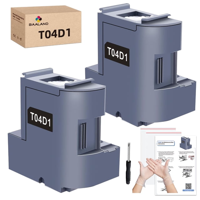 Caja de mantenimiento de tinta de repuesto, paquete de 2 unidades para impresora Epson