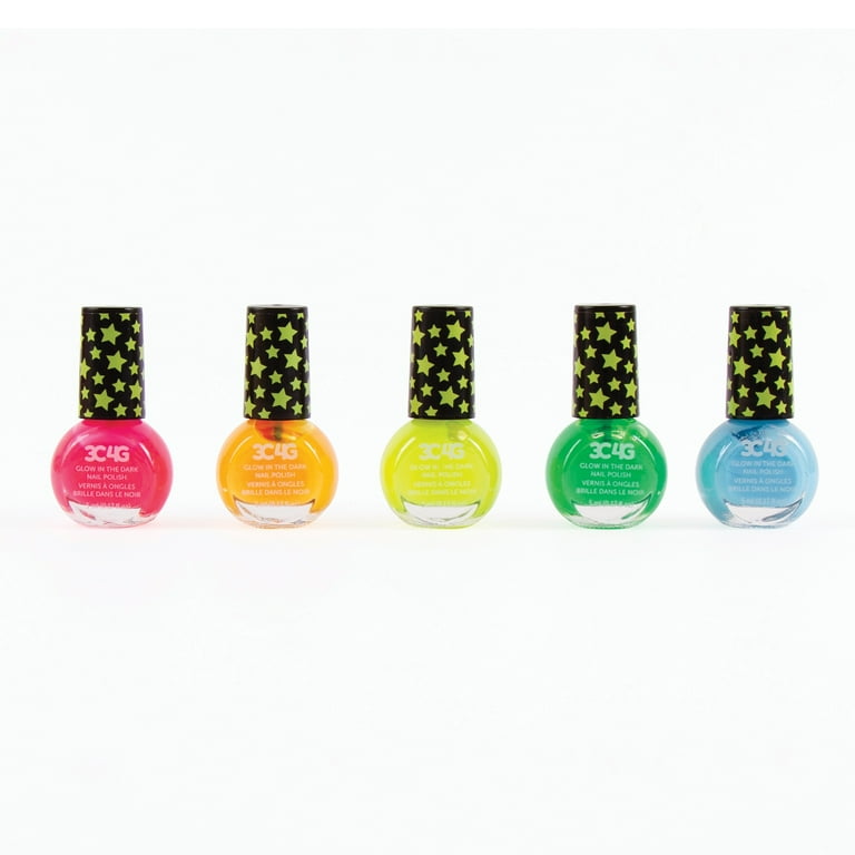 Three Cheers for Girls Glow In The Dark Nail Polish Set, 5 Bottles