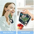 thumbnail image 4 of Coolnut 6 PCS Elegant Floral Peacock Baby Washcloths Towel Set, Highly Absorbent & Soft Cotton Wash Cloths 12"x 12" Face Hand Towels for Bathroom, Multi-Purpose Fingertip Towels, 4 of 5