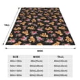 thumbnail image 3 of Fuzoiu Rose Flower Bear Print Ultra-Soft Micro Fleece Blanket,All Seasons Flannel Throw, Lightweight Blanket for Bed, Sofa, Couch, Movie Night, Camping, and Travel-60"x50", 3 of 7