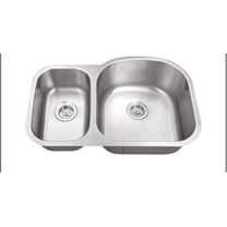 Vuzati 31.5" X 20.5" Undermount Double Bowl (30/70) Stainless Steel Kitchen Sink