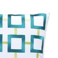 thumbnail image 2 of Aqua Squares Embroidered Pillow, 18" x 18", 2 of 4