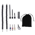 thumbnail image 1 of Juego de extensión de brocas Extensiones de brocas flexibles de 105 grados Adaptador de dado universal Kit de soporte de cabeza de destornillador, 1 of 9