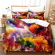 thumbnail image 1 of 3D Artístico Color Nube Funda de edredón Set Ropa de cama Set Funda Nórdica Fundas de almohada 182, 1 of 3