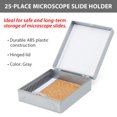 thumbnail image 4 of Globe Scientific 513075A Boîte de Rangement en Plastique ABS Doublée de Liège pour 25 Toboggans, Gris, 4 of 4