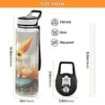 thumbnail image 3 of Sports Water Bottle 1000ML Tritan Food Grade Clear Water Bottle Fitness Outdoor Sports Bike Super Cute Cartoon Fox, 3 of 7