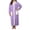 Purple, variant on Fluffy Plush Bathrobe For Women, Ladies Button Down Long Sleeve Robes, Fall & Winter Casual Lounge Sleepwear Long Robe