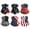 Red, variant on 6PC USA Flag Neck Gaiter Breathable Scarf for Men Women 4th of July Seamless Bandana Rave Face Cover Scarf Mask Headband Colorful Headwear One Size Red