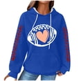 thumbnail image 1 of Camisas de Manga Larga Casual de las Mujeres Impresión No Estructurada Bolsillo Sudadera con Capucha para la Moda de Verano de Primavera, 1 of 5