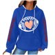 thumbnail image 1 of Camisas de Manga Larga Casual de las Mujeres Impresión No Estructurada Bolsillo Sudadera con Capucha para la Moda de Verano de Primavera, 1 of 5