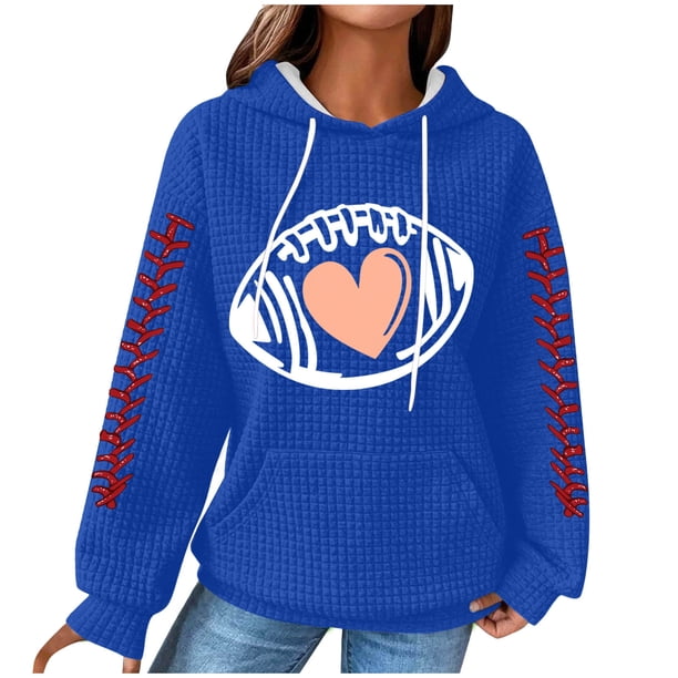 Camisas de Manga Larga Casual de las Mujeres Impresión No Estructurada Bolsillo Sudadera con Capucha para la Moda de Verano de Primavera