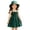 Green, variant on Toddler Girl Dress Print Ruffle Sleeveless Baby Girl Dresses Summer Beach Casual Sundress with Matching Hat