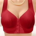 thumbnail image 5 of Siilsaa Padded Bra Womens Push Up Everyday Bras Comfortable Wireless Bralettes V Neck Seamless Bra Smooth Brassiere Wire Free Basic Bras Red,44, 5 of 5