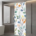thumbnail image 4 of Colorful Leaf Window Privacy Film, Summer Botanical Pastoral Spring Static Cling UV Sun Blocking Tint Film Heat Control Windows Films for Bedroom Bathroom, Window Stickers 29.5"x78.7", 4 of 8