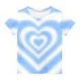 thumbnail image 4 of enyan Girls Tie Dye T Shirts Long Sleeve Love Graphic Tees Fall Cotton Tshirts Basic Tops 3-14 Years Light Purple,6-7 Years, 4 of 5
