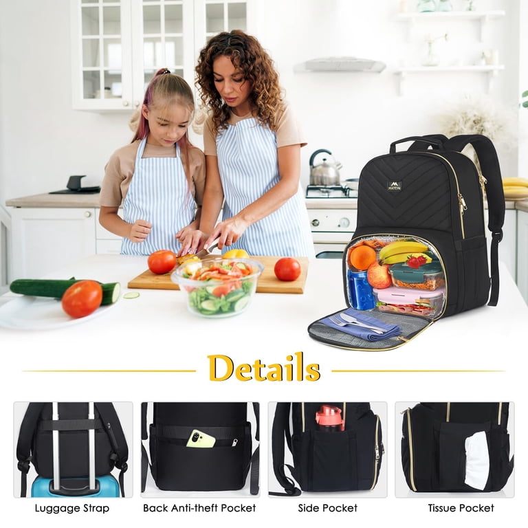 Matein 15.6" Laptop Backpack with Insulated Lunch Compartment photo 4