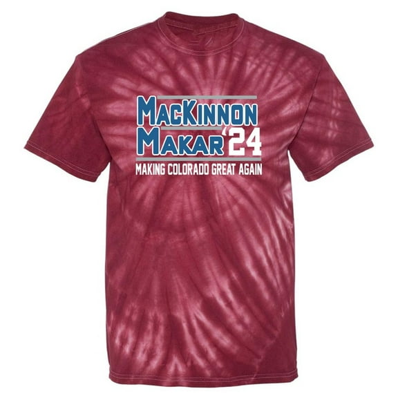TIE-DYE Nathan Mackinnon Cale Makar 24 Colorado Shirt T-Shirt