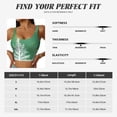 thumbnail image 5 of Uemuo Christmas Green Pattern Women's Sports Bra - High Impact Support, Breathable, and Comfortable Athletic Bra for Running, Yoga, and Workouts, 5 of 9